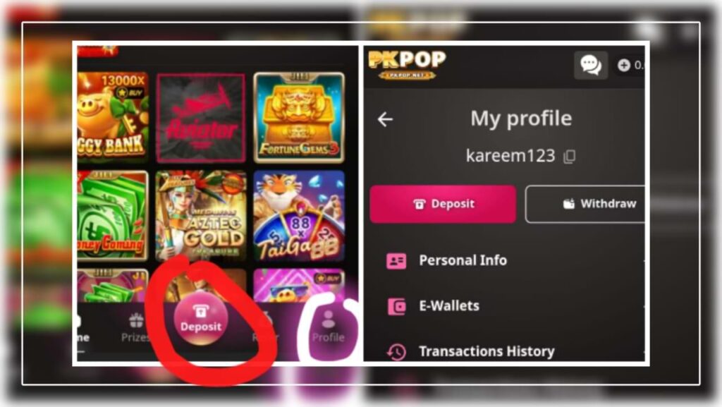 earn real money in pkpop casino game