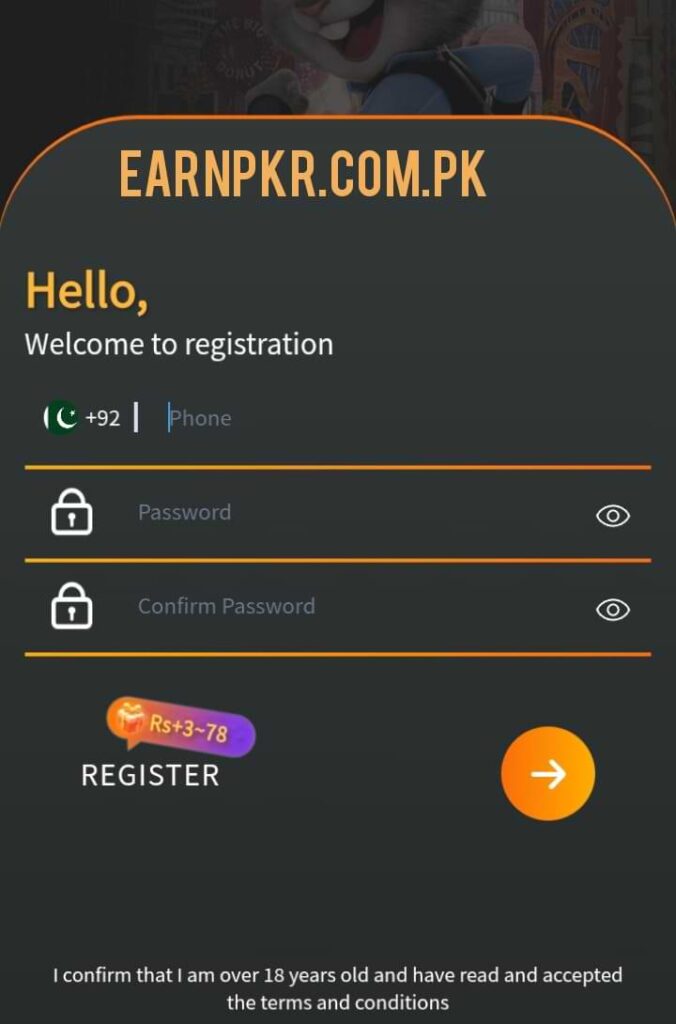 777plus Game APK registration image