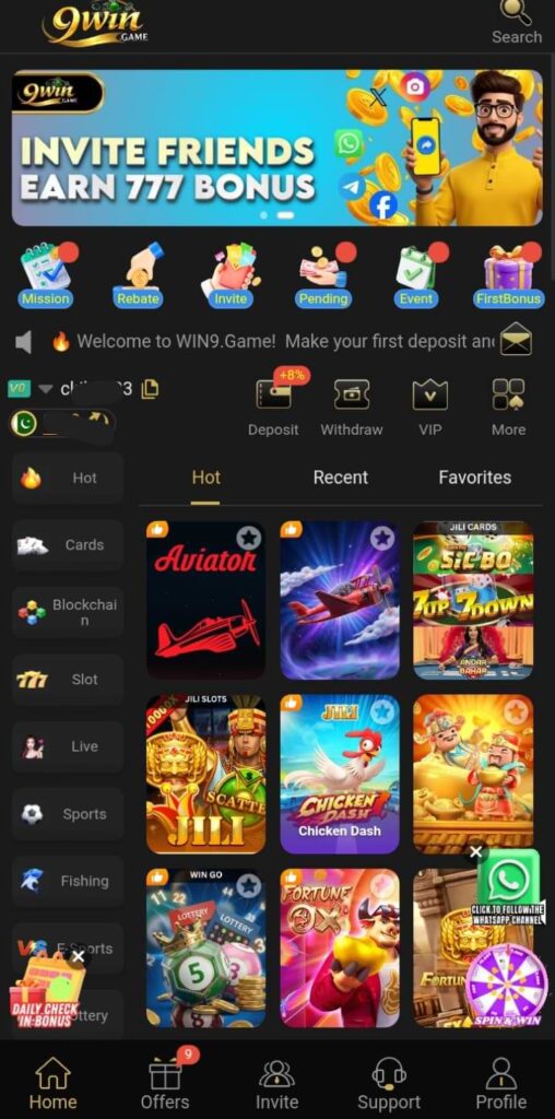 9Win Game interface image