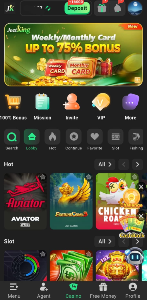 JeetKing Game APK interface image